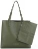 Kožené kabelka shopper bag Vittoria Gotti zelená V694150